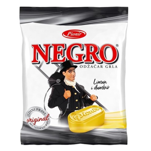 Caramelos de regaliz Sabor a  limon NEGRO "PIONIR" 100GR