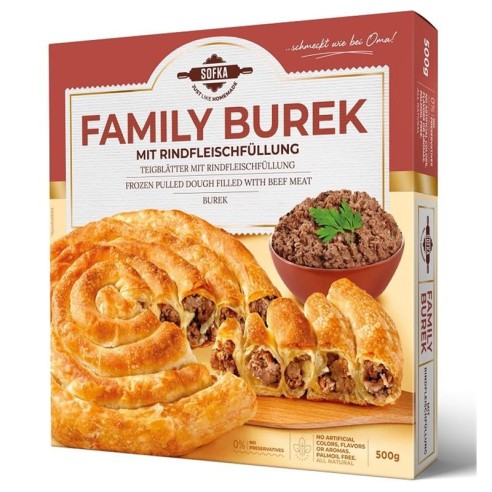 Burek de carne de res  500gr. "SOFKA"  CONGELADO