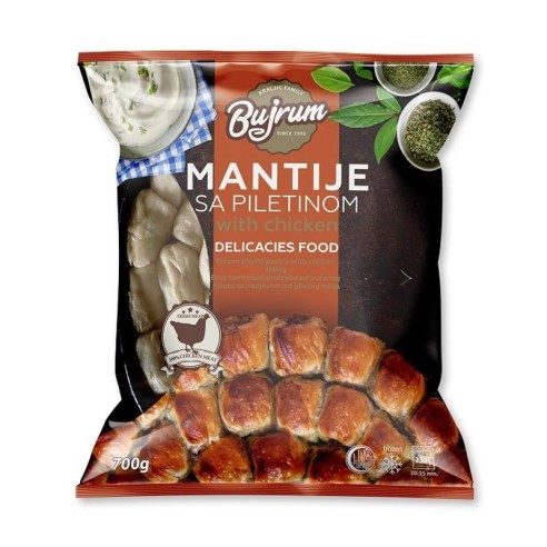 Mantije con carne de pollo  700gr. "BUJRUM"  CONGELADO