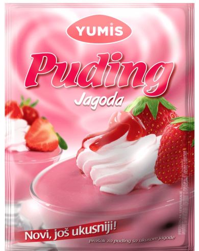 Preparado para hacer PUDING, sabor fresa "YUMIS" 40g