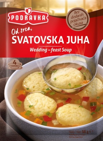 SOPA "SVATOVSKA" de verduras con bolas de sémola - "PODRAVKA"  58GR